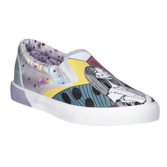 Nightmare Before Christmas Jack & Sally Slip On Shoes Women's 8 - Picture 6 of 9